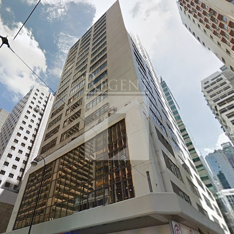 Modern glass skyscrapers in a business district