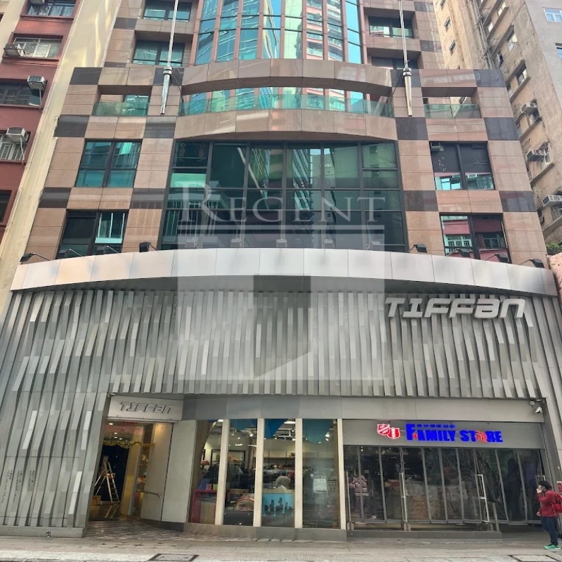 Modern glass skyscrapers in a business district
