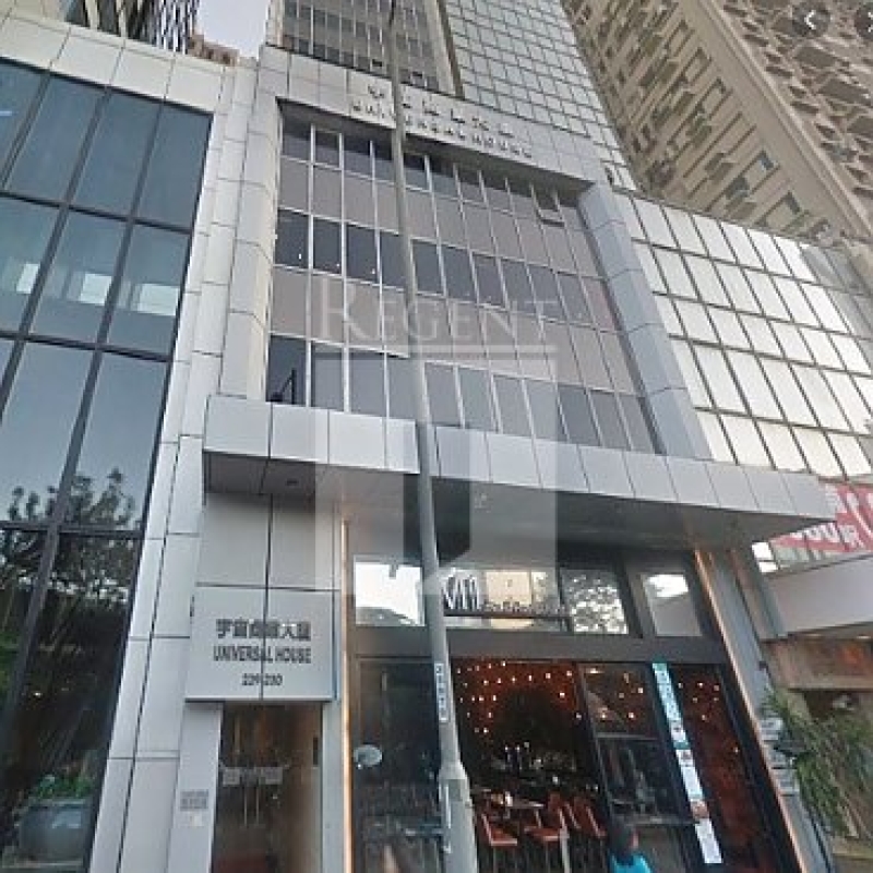 Modern glass skyscrapers in a business district