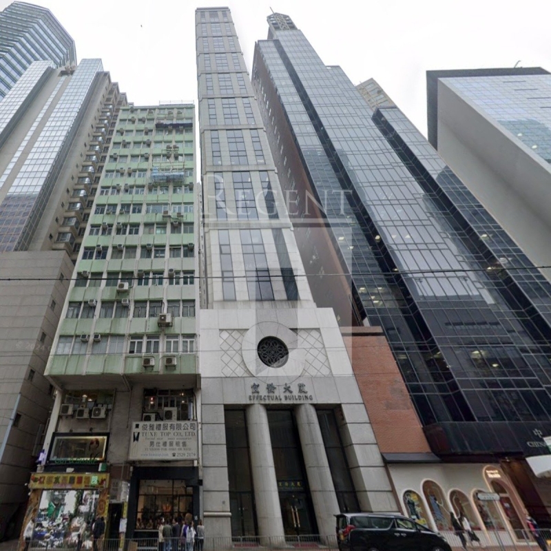 Modern glass skyscrapers in a business district