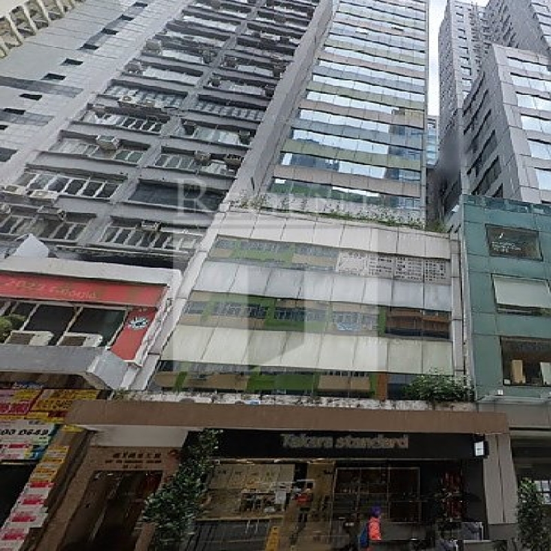 Modern glass skyscrapers in a business district