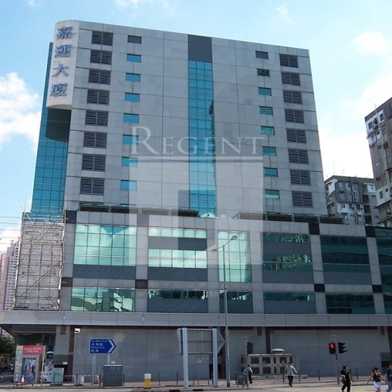Modern glass skyscrapers in a business district