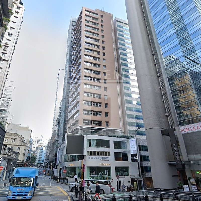 Modern glass skyscrapers in a business district