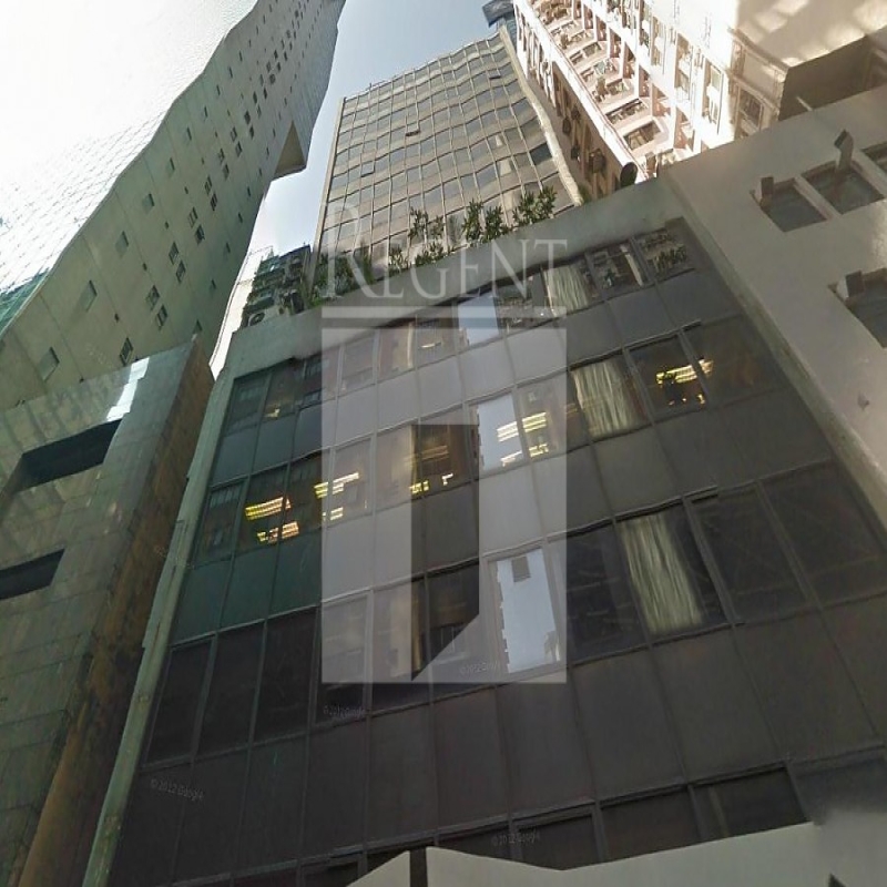 Modern glass skyscrapers in a business district
