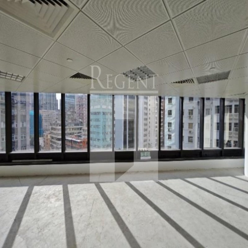 Modern glass skyscrapers in a business district