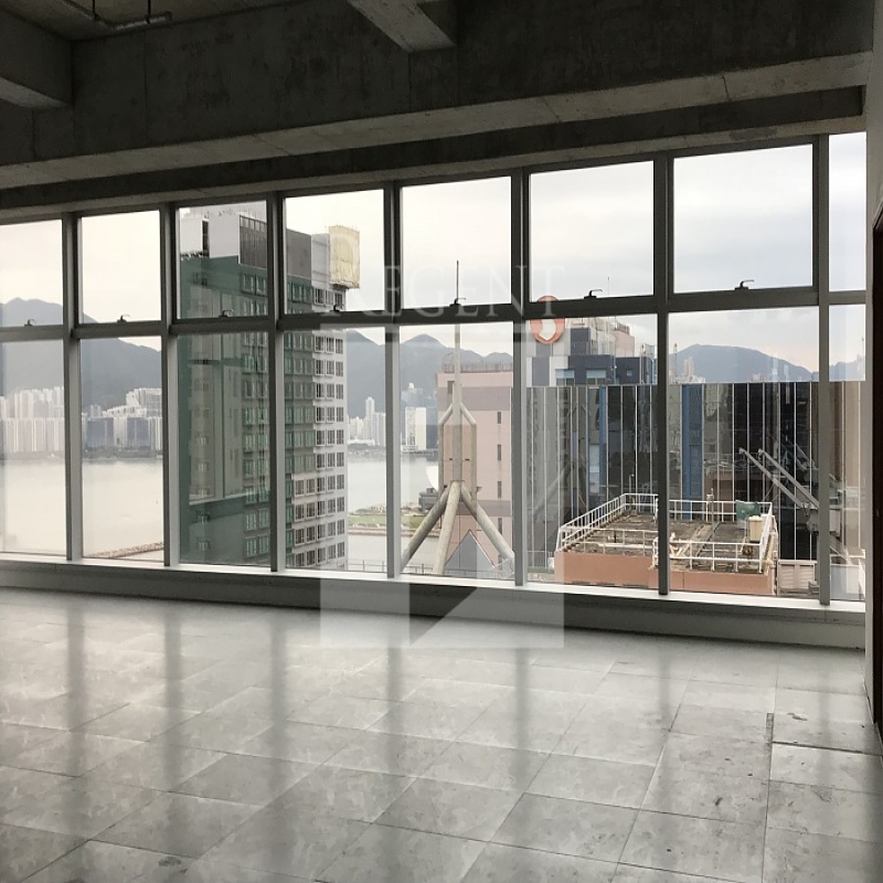 Modern glass skyscrapers in a business district