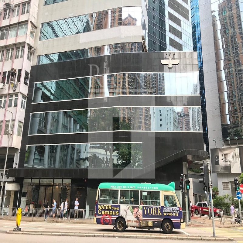 Modern glass skyscrapers in a business district