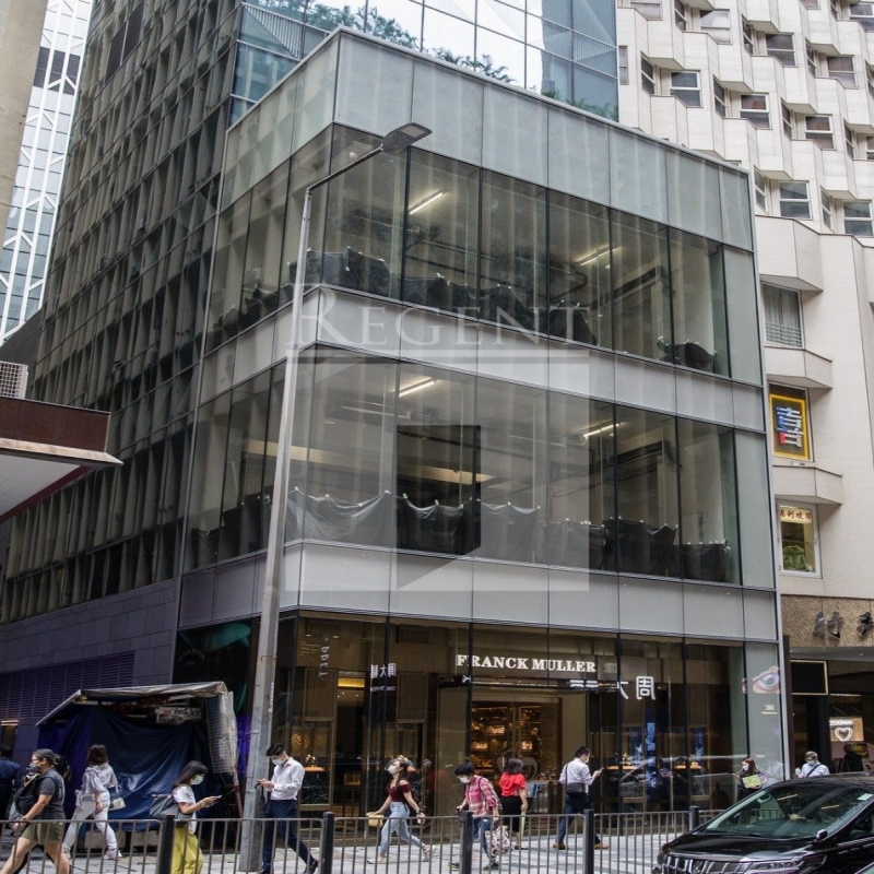 Modern glass skyscrapers in a business district