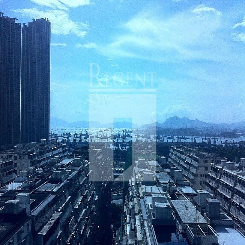 Modern glass skyscrapers in a business district
